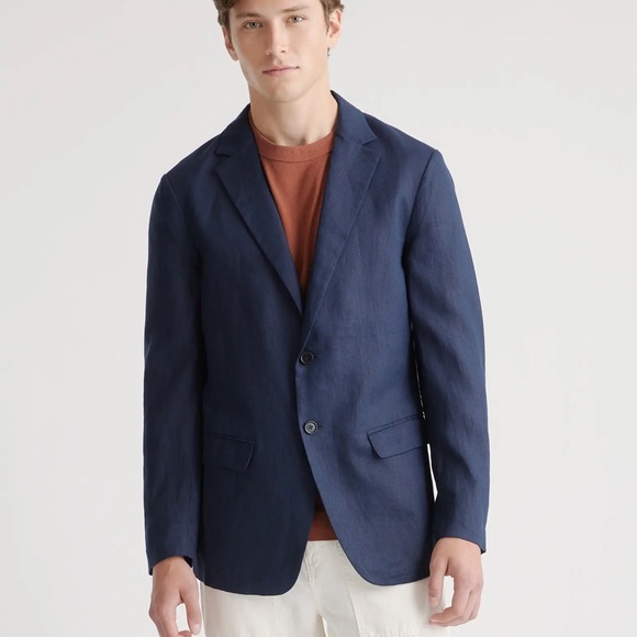 NWT Quince 100% European Linen Navy Blazer - Picture 1 of 9